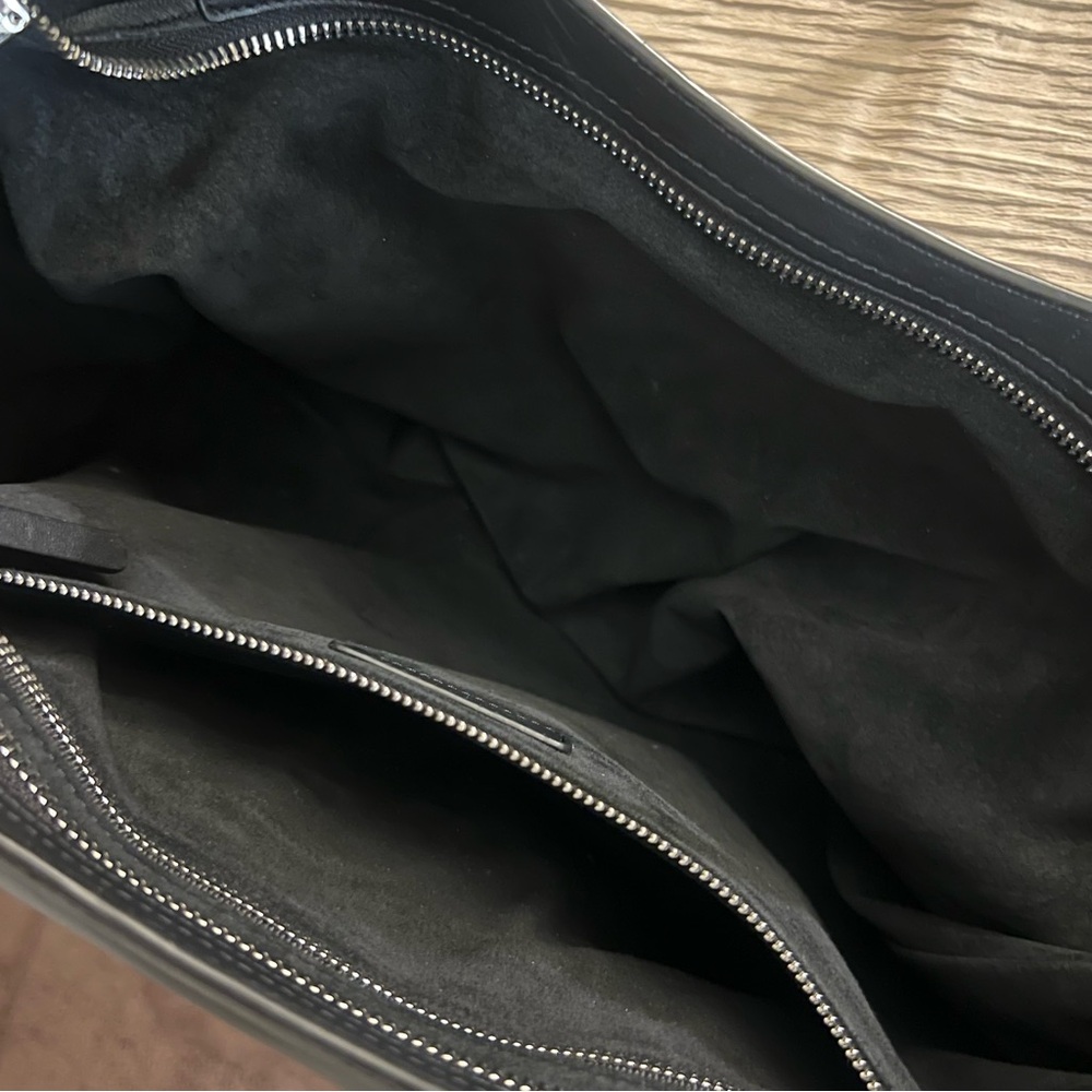 Black Leather Handbag Satchel - Picture 12 of 16